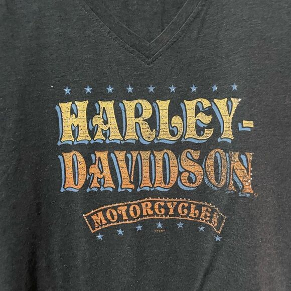 Harley Davidson short sleeve vneck - Picture 2 of 6